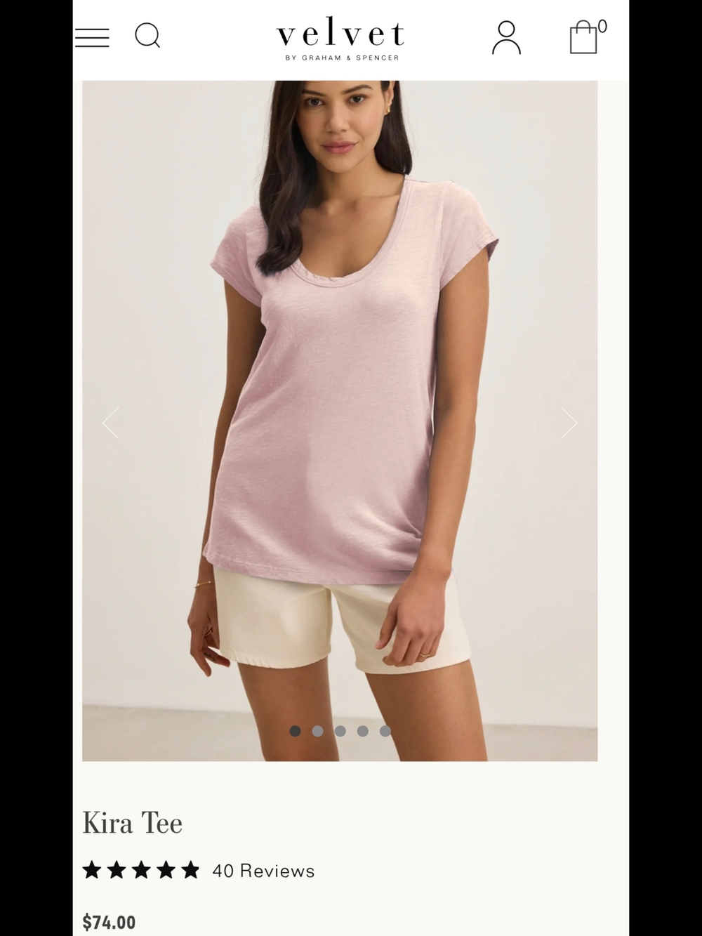 Velvet Tee - M